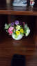 绿秀 仿真花套装假花摆件塑料花含花瓶花束仿真植物盆景餐桌装饰花 圆杯/薰衣草紫色 含塑料盆 实拍图