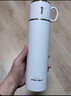 JRINKTEEA品牌316不锈钢真空保温杯男女茶盖款式保暖杯带喝水杯焖茶杯户外 新款珍珠白+杯套杯刷580ml 实拍图