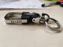 欧美达钥匙扣 结实耐用时尚设计锁扣双环不锈钢钥匙圈挂件 可个性定制 3716黑 1个 实拍图