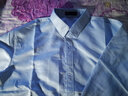 【2件装】楠馨妤衬衫男春秋新款纯色商务休闲工作上班衬衣男生青年衬衣胖子大码衬衫男韩版 高质量常规两件装拍下联系客服备注 2xL码适合145斤内 实拍图