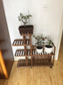 华观家居（Home Giving Furniture）可移动手推花架实木多层落地式花盆架子木质盆景阳台客厅室内多肉 经典款碳色中号带轮 实拍图