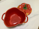 珐宝（staub）陶瓷创意双耳带盖补品汤盅炖罐汤煲蒸蛋盅甜品汤碗小烤盘烘焙模具 彩椒-红色 实拍图