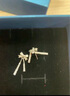 曼蒂娅S999足银蝴蝶结耳钉女士高级感耳环流苏闺蜜银饰品生日情人节礼物 蝴蝶结耳环+双层蝴蝶项链 实拍图