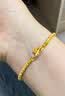 明牌珠宝生日礼物足金古法黄金碎金子手链送礼女AFK0193工费1200 约17厘米 约11.71克 实拍图