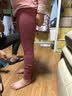 浪莎女士秋裤秋冬基础款阳离子美体修身显瘦保暖线裤单件本命年红色 实拍图