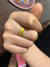 中国黄金（CHINA GOLD）足金999古法婚庆情侣活口对戒送老婆七夕情人节礼物黄金复购补贴 女戒 净金重约7g 实拍图