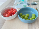 博为 饭碗面碗汤碗沙拉碗菜盘西餐盘碟子汤匙碗碟餐具套装陶瓷碗盘子 平盘8.2寸-蓝灰 实拍图