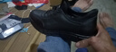 【真皮】戈耐休闲鞋户外运动旅游皮鞋男士内增高懒人鞋秋冬季加绒保暖商务中年老年人防滑潮流行爸爸鞋子男鞋 黑色 真牛皮 四季款 40码(250MM) 实拍图