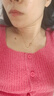 周六福（ZLF）  18K金项链女三色多彩肖邦链锁骨素链生日礼物 推拉圆珠款-白-可调节46cm（1-1.2g) 实拍图