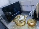 康宁（VISIONS）玻璃煲汤锅 家用炖熬煮汤锅 美国康宁双耳晶彩透明高汤锅火锅煲锅 2.5L晶彩锅 20.5cm 实拍图