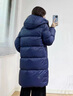 羽物羽绒服2024冬季新款95白鹅绒抗寒超厚女款外套中长款宽松加厚 蓝紫色 M 实拍图