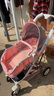 逗逗熊婴儿推车高景观减震手推车宝宝可坐可平躺婴儿双向折叠儿童手推车 旗舰-藕粉【后轮橡胶买一送五】 实拍图