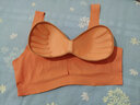 欧诗魅日本无痕内衣女小胸聚拢无钢圈美背跑步背心大码胸罩运动文胸薄 粉色+橙色 XL码 适合135-150斤 85CD&90ABC 实拍图