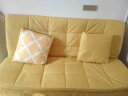 懒人日记沙发床两用折叠可拆洗多功能简约小户型布艺沙发懒人沙发折叠床 黄色 双人（平铺尺寸150*120*40CM） 实拍图
