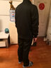 花花公子运动套装男士三件套爸爸装春秋季中老年人休闲宽松大码跑步运动服 89205黑色【春秋款三件套】 XL【建议121-140斤左右】 实拍图