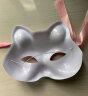 欧斯若 半脸猫面具 和风cos狐妖 狐狸猫暗部cosplay儿童动漫面具 1个 深粉-花瓣狐 实拍图