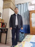 红都冬装加厚羊毛男士夹克加绒加厚爸爸装中老年翻商务男装外套 灰色JK8803-1常规款 L (175/92A) 实拍图