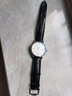 SHIRUI进口双面鳄鱼皮表带真皮男适用于江诗丹顿欧米茄积家浪琴万国表带 黑色黑线【不带表扣】 20mm 实拍图