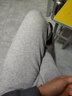 舍纯秋冬季灰色裤子男韩版潮流宽松百搭休闲长裤港风运动加绒加厚束脚裤 灰色加绒 2XL 实拍图
