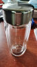 希诺抗菌玻璃杯双层透明水杯男高档泡茶杯子XN-1927珠光本色 410mL 晒单实拍图