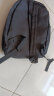 【出游必备】时尚休闲百搭学院风书包纯色大容量双肩包旅行带挂件 黑色 中包 实拍图