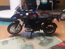 美驰图1:18 摩托车 模型 机车川崎h2r模型 玩具 仿真 跑车男生礼物 2017款宝马R1200 GS蓝白 实拍图