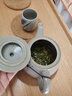 述意 陶瓷大茶壶手绘复古青花粗陶提梁壶餐厅泡茶壶家用开水凉水壶 手柄壶芦苇1升(有滤网) 实拍图