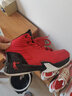 乔丹QIAODAN男鞋磨砺篮球鞋秋季新品高帮皮面减震耐磨球鞋 极光红黑色(高帮加绒) 40 实拍图