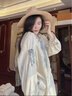 韩姿朵（Hanziduo）双层纱布棉纱情侣睡衣女春秋款纯棉麻长袖夏泡泡纱婴儿棉男家居服 3221女 M 实拍图