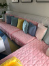 西子纱沙发垫四季通用防滑高档提花沙发坐垫毛绒沙发套罩可机洗2025新款 粉色 90*90CM一条 实拍图
