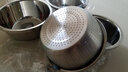 美家厨帮 304不锈钢盆筛套装 洗菜篮打蛋和面淘米沥水盆子汤盆调料沙拉盆 四件套（22/24/26cm实盆+26漏盆 实拍图