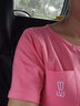 棉致短袖t恤女设计感夏季2025新款女装修身显瘦休闲V领 粉色[螺纹亲肤面料] XL （115-130斤） 实拍图