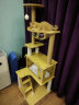 MinkSheen【加粗加高款】猫爬架大型猫窝夏天宠物猫玩具猫抓板猫跳台剑麻 木制豪华多窝款1.38m 实拍图