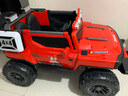 小童鞋【升级500】儿童电动车四轮越野汽车可坐大人双人摇控宝宝玩具车 升级500顶配红12v15电+皮椅+软胎 实拍图