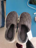 安尚芬居家防臭棉拖鞋男士大码秋冬季加绒室内保暖防滑软厚底地板拖女款 深灰 42-43 标准码 实拍图