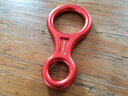 欣达（xinda）户外攀岩装备八字环下降器缓降器8字环保护器速降安全防护8字扣 红色45kN 实拍图