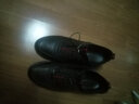 皮尔卡丹（pierre cardin）男鞋休闲运动时尚轻便厚底细纹软牛皮健步鞋松紧带百搭皮鞋男平价 黑色 圆头1 42 (260mm) 实拍图