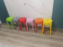 毓哲 简易塑料凳子家用板凳加厚成高凳时尚创意胶凳圆凳 加厚-粉色 实拍图