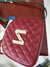 红谷包包女2025新款牛皮单肩手提包菱格贝壳包时尚斜挎女包 灰白 实拍图