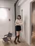 奥古狮登（Agsdon）长筒靴女秋冬季英伦风v口不过膝骑士靴百搭女靴 624049 咖啡 39 实拍图