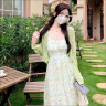 妃莉杋（FeiLiFan）碎花吊带连衣裙夏季女装2025年新款法式温柔风甜美收腰显瘦裙子女 吊带裙子+外披 M 【98-108斤】 实拍图
