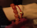 钶洛迪雅天然满色满肉凉山南红手串柿子红樱桃红玛瑙手链男女配饰佛珠手串 凉山樱桃红【水润通透】 12mm 实拍图