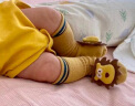 【三双装】新生婴儿长筒袜秋冬季宝宝防滑地板袜过膝袜子宝宝学步袜儿童过膝家居长袜 黄色狮子+灰色老鼠+白色狐狸防滑过膝袜 0-6个月 宝宝袜子3双装 晒单实拍图