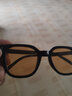 瑞玻尔黑框茶色墨镜韩版男潮时尚百搭高级感眼镜开车专用ins太阳镜女 黑框/茶片 实拍图