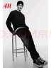 H&M男装卫衣春季柔软质感打底休闲简约圆领套头衫1116080 黑色 180/116 晒单实拍图