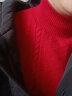 恒源祥品牌羊毛衫女2024秋冬加厚短款套头毛衣宽松大i码内搭打底衫 1309酒红色 2XL 建议135-140斤 实拍图