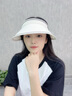 素锦初澜防晒帽子女夏季遮阳帽韩版防紫外线大檐遮脸太阳帽发箍UV空顶骑车 米色 UPF50+ 均码(55-60cm)含防风绳 实拍图