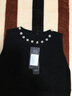 都丽雅 吊带背心女装春夏新款韩版修身钉珠吊带衫无袖针织打底衫薄圆领黑白色显瘦百搭时尚内搭 03黑色 均码 实拍图