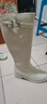 卓诗尼长靴女2023冬靴新款粗中跟高筒靴不过膝靴马靴骑士靴子百搭及膝靴 米白色 37 实拍图