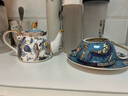 INGRI（英格丽）欧式轻奢高档描金茶壶咖啡杯碟套装客厅家用杯具水具过滤器骨瓷单人子母壶套装 翡翠子母壶-1壶1杯1碟-礼盒装 实拍图